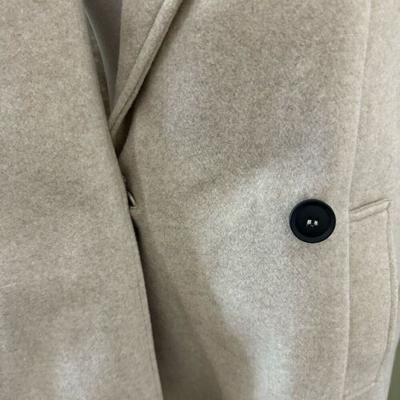 Zara S Long Vest Beige Tan Overcoat Neutral Contemporary Minimalist Clean Girl - Picture 7 of 11